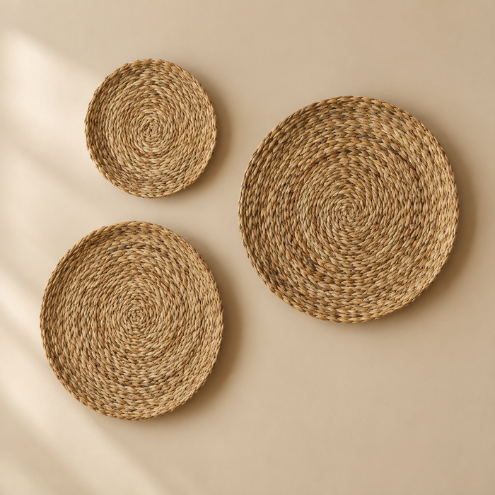 Isola Woven Wall Baskets, Set of 3