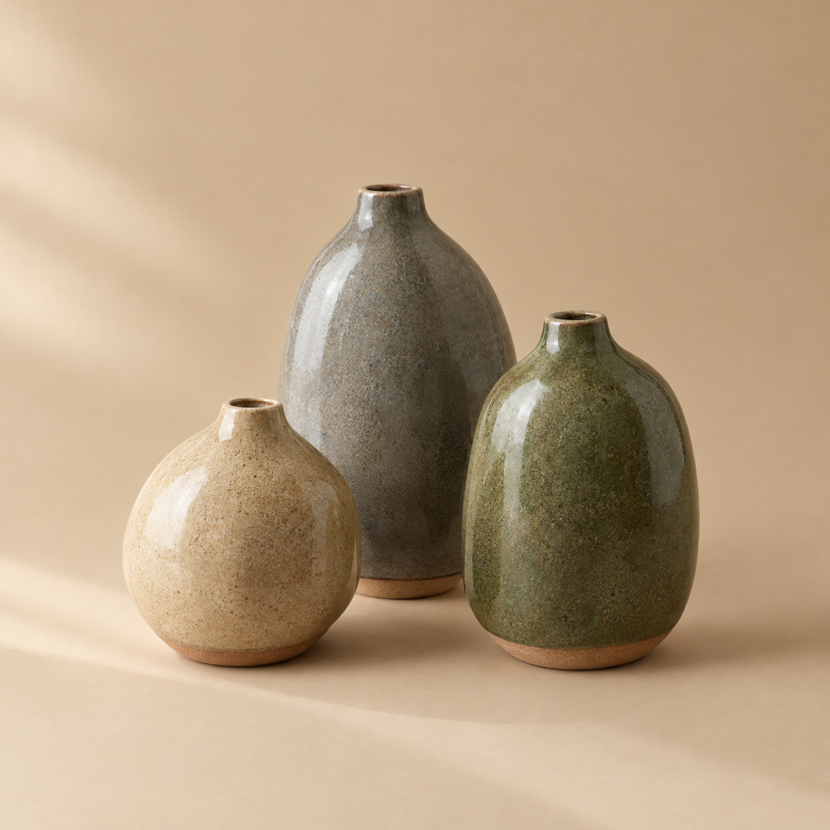Pebble Bud Vases, Set of 3, Bremara House